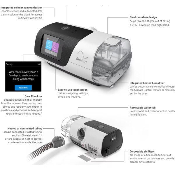 Airsense 11 CPAP with user guide images